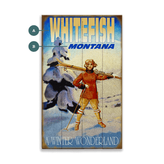 Winter Wonderland Ski Girl - Wood & Metal Wall Art Wood by Meissenburg Designs