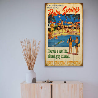 Poolside in Palm Springs - Wood & Metal Wall Art Meissenburg Designs