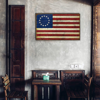 USA Flag: Betsy Ross Edition - Wood & Metal Wall Art Meissenburg Designs
