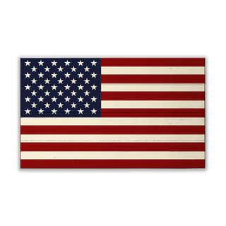 USA Classic Flag: Clean Finish - Wood & Metal Wall Art