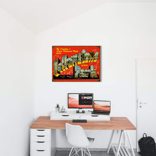 Yellowstone National Park Vintage Travel Sign - Wood & Metal Wall Art Meissenburg Designs