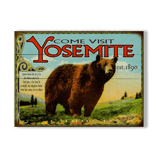 Yosemite: Bear & Meadow Scene - Wood & Metal Wall Art Meissenburg Designs