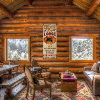 Sleepy Bear Lodge - Wood & Metal Wall Art