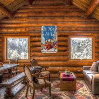 Christmas Elves Woodland Ride - Wood & Metal Wall Art Meissenburg Designs