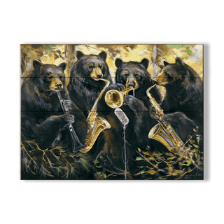 Bear Jazz Band - Wood & Metal Wall Art