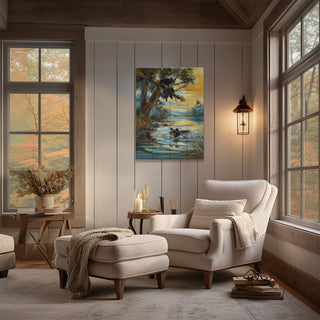 Bears Taking a Swim at the Lake - Wood & Metal Wall Art