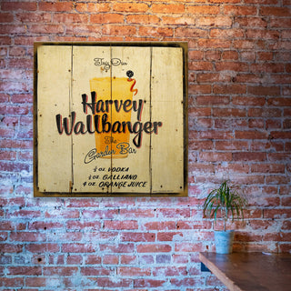 Vintage Cocktail Recipe: Harvey Wallbanger - Wood & Metal Wall Art