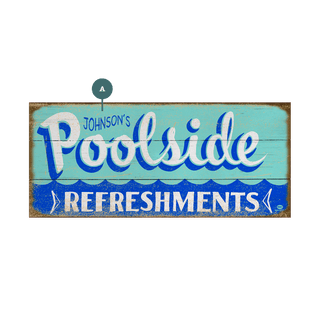 Poolside Refreshments - Wood & Metal Wall Art