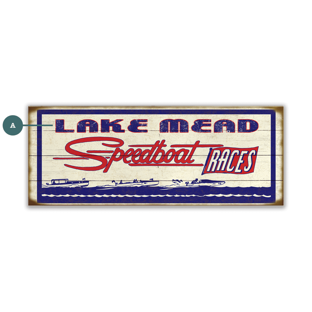 Speedboat Races - Wood & Metal Wall Art – Old Wood Signs