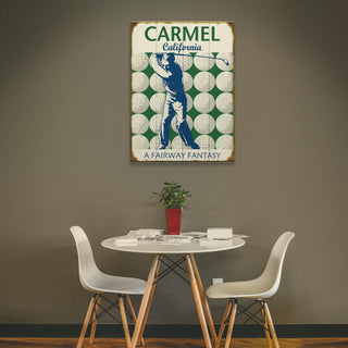 Golfer Swinging - Wood & Metal Wall Art