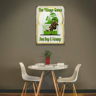 Slow Days and Fairways - Wood & Metal Wall Art