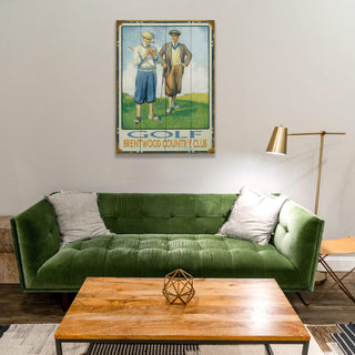 Vintage Golfers - Wood & Metal Wall Art Old Sport Gallery