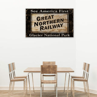 Great Northern Railway - Wood & Metal Wall Art Out West Design