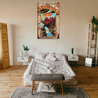 Glacier Park - International Playground - Wood & Metal Wall Art Out West Design