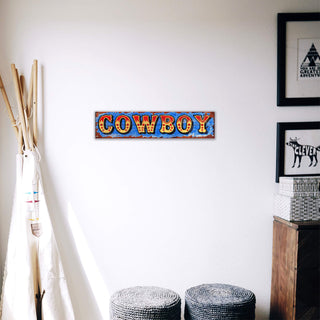 Colorful Cowboy Sign - Wall Decor