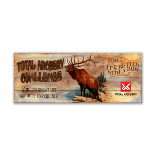 TAC The Challenge Calls - Wood & Metal Wall Art Total Archery Challenge