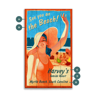 See You on the Beach - Wood & Metal Wall Art Wood by Out West Design