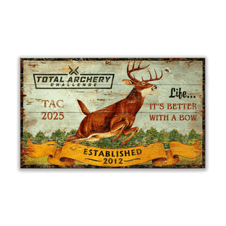 TAC Hunt Club Deer - Wood & Metal Wall Art Total Archery Challenge