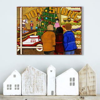 The Toy Store Window  - Wood & Metal Wall Art