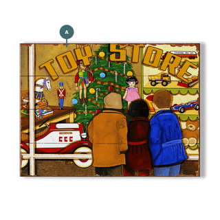 The Toy Store Window  - Wood & Metal Wall Art