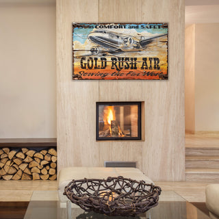 Gold Rush Air - Wood & Metal Wall Art Out West Design