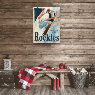 Winter In The Rockies  - Wood & Metal Wall Art