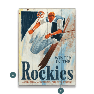 Winter In The Rockies  - Wood & Metal Wall Art