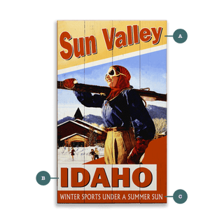 Sun Valley Lodge - Wood & Metal Wall Art