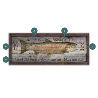 Fishing Club - Wood & Metal Wall Art Out West Design