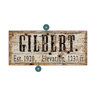 Gilbert - Established & Elevation - Wood & Metal Wall Art