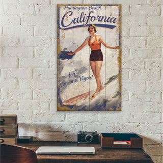 California Surfin - Wood & Metal Wall Art by Out West Design