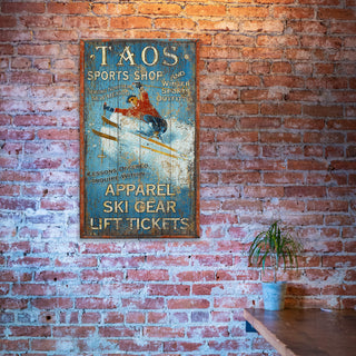 Winter Sports Shop - Wood & Metal Wall Art Out West Design