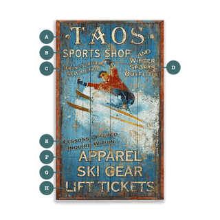 Winter Sports Shop - Wood & Metal Wall Art Out West Design