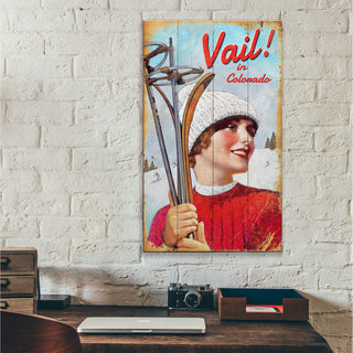 Vail Lady - Wood & Metal Wall Art