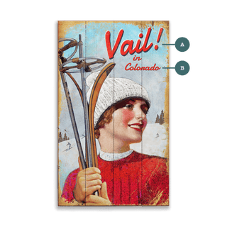 Vail Lady - Wood & Metal Wall Art