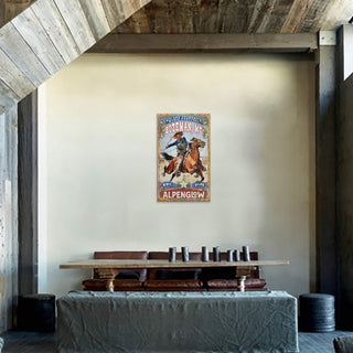 Patriotic Cowboy: Alpenglow Festival - Wood & Metal Wall Art Alpenglow Festival