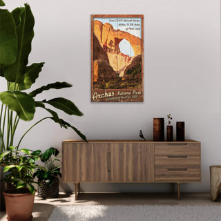 Arches National Park: Historic 1929 Edition - Wood & Metal Wall Art Out West Design