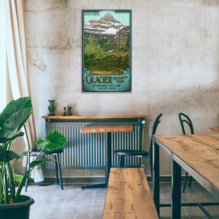 Reynolds Mountain at Glacier National Park: Smooth Finish - Wood & Metal Wall Art Out West Design