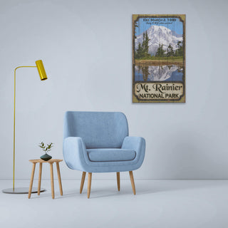 Mount Rainier National Park Est. 1899 - Wood & Metal Wall Art
