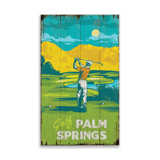 Palm Springs Gold: Distressed Finish - Wood & Metal Wall Art Out West Design