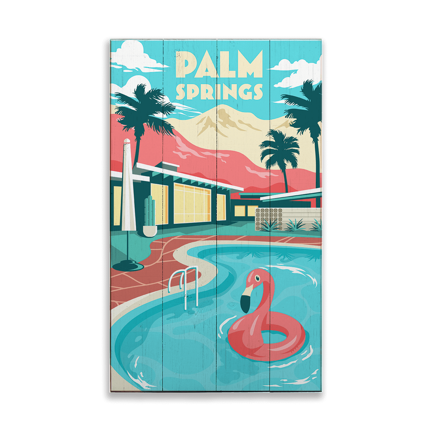 Palm Springs Pool: Clean - Wood & Metal Wall Art – Old Wood Signs Palm Springs Pool: Clean - Wood & Metal Wall Art – Old Wood Signs