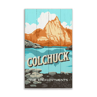 Colchuck: The Enchantments: Smooth Finish - Wood & Metal Wall Art Out West Design