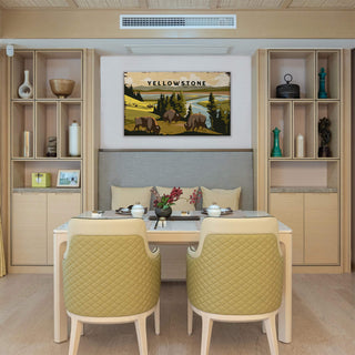 Bison Meadow Yellowstone National Park - Wood & Metal Wall Art Out West Design