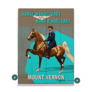 Horse Manoeuvres - Wood & Metal Wall Art