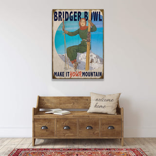 Make It Your Mountain Ski Sign - Wood & Metal Wall Art