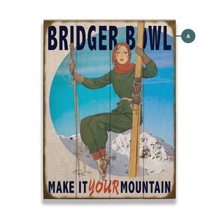 Make It Your Mountain Ski Sign - Wood & Metal Wall Art