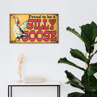 Proud To Be a Silly Goose: Red - Wood & Metal Wall Art