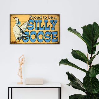 Proud To Be a Silly Goose: Blue - Wood & Metal Wall Art