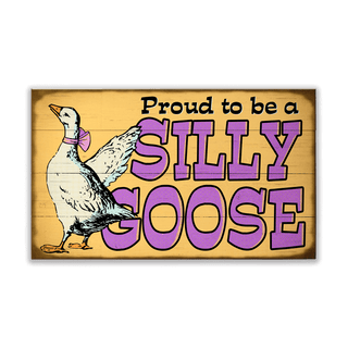 Proud To Be a Silly Goose: Purple - Wood & Metal Wall Art