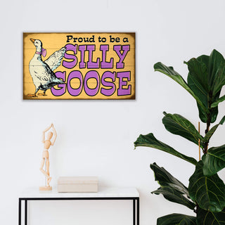 Proud To Be a Silly Goose: Purple - Wood & Metal Wall Art